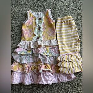 Mustard Pie Yellow and Pink Kids Matching Set